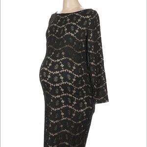 Ingrid & Isabel Black Lace Long Sleeve Dress